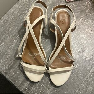 White Heeled Sandals